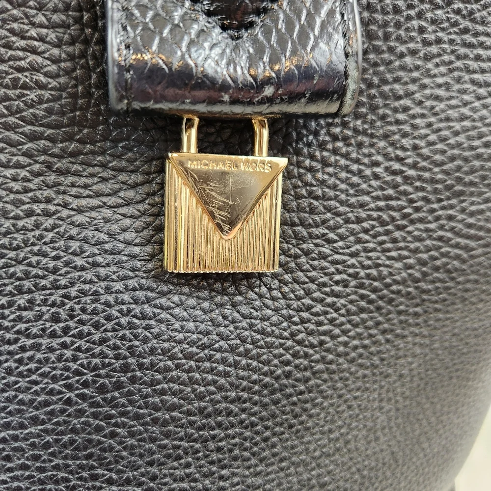 Michael Kors Rollins Large Pebbled Leather Satchel